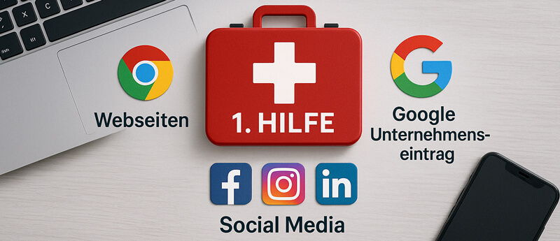 1. Hilfe im Web - Webseite, Socialmedia und Google Unternehmensprofil